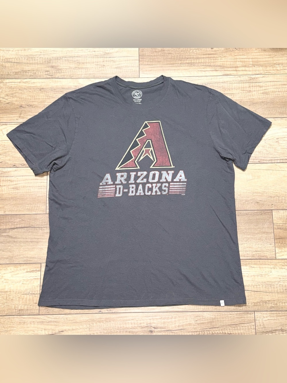 '47 Brand Arizona Diamondbacks MLB Baseball Throwback Look Gray T Shirt Mens 2XL